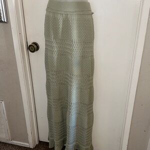 Djerf Avenue Large Sage Knit Pencil Skirt